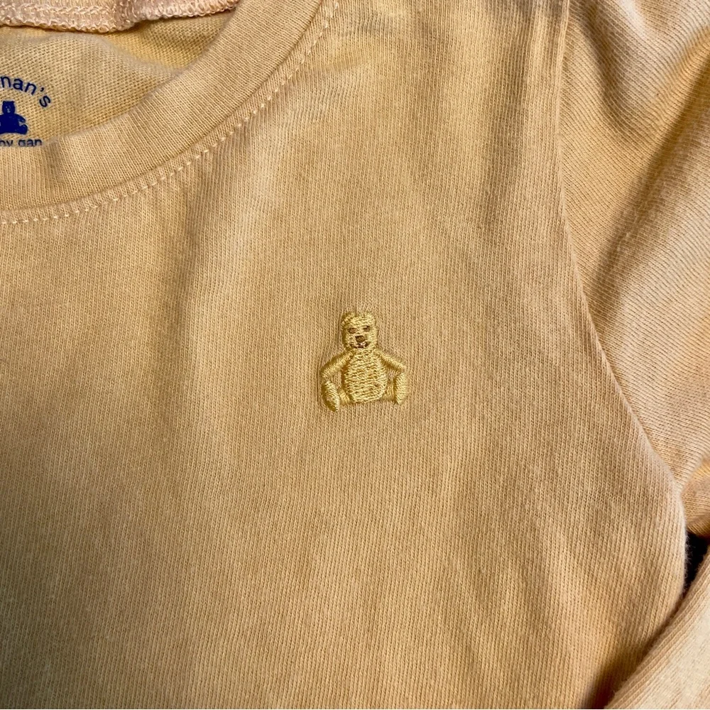 GAP Light Yellow Long Sleeve Peplum Top, size 18-24 months, ruffle bottom